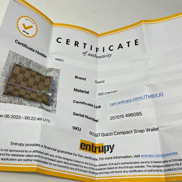 GUCCI: Canvas Compact Wallet - Picture 9 of 9